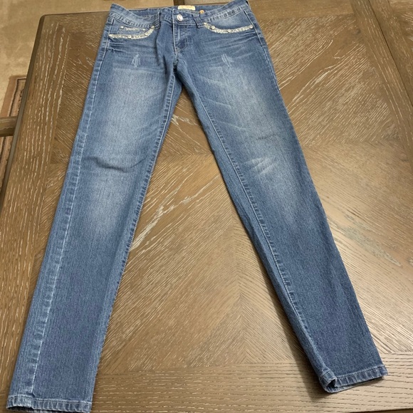 Firm Price- Blue medium jeans with decorative pockets - Picture 2 of 13